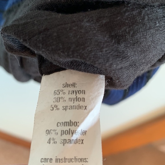 Hutch Ponte Stretch Black & Blue Stripe Slimming Panel Sheath Dress - Picture 5 of 5